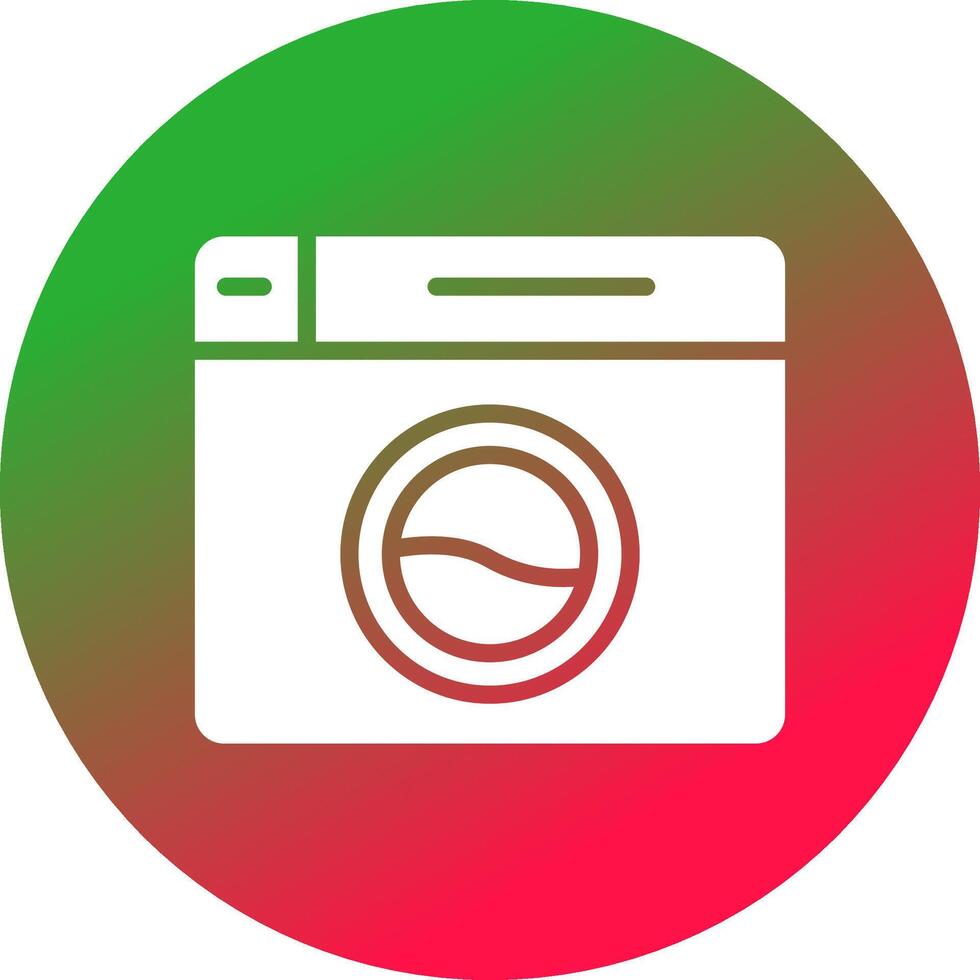 Washing Machine Creative Icon Design vector