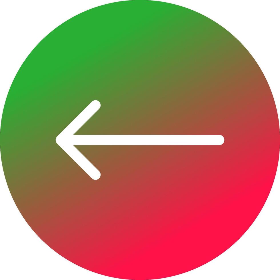 Left Arrow Creative Icon Design vector