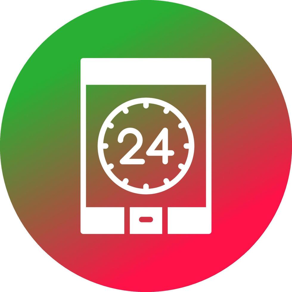 24 Hour Service Creative Icon Design vector