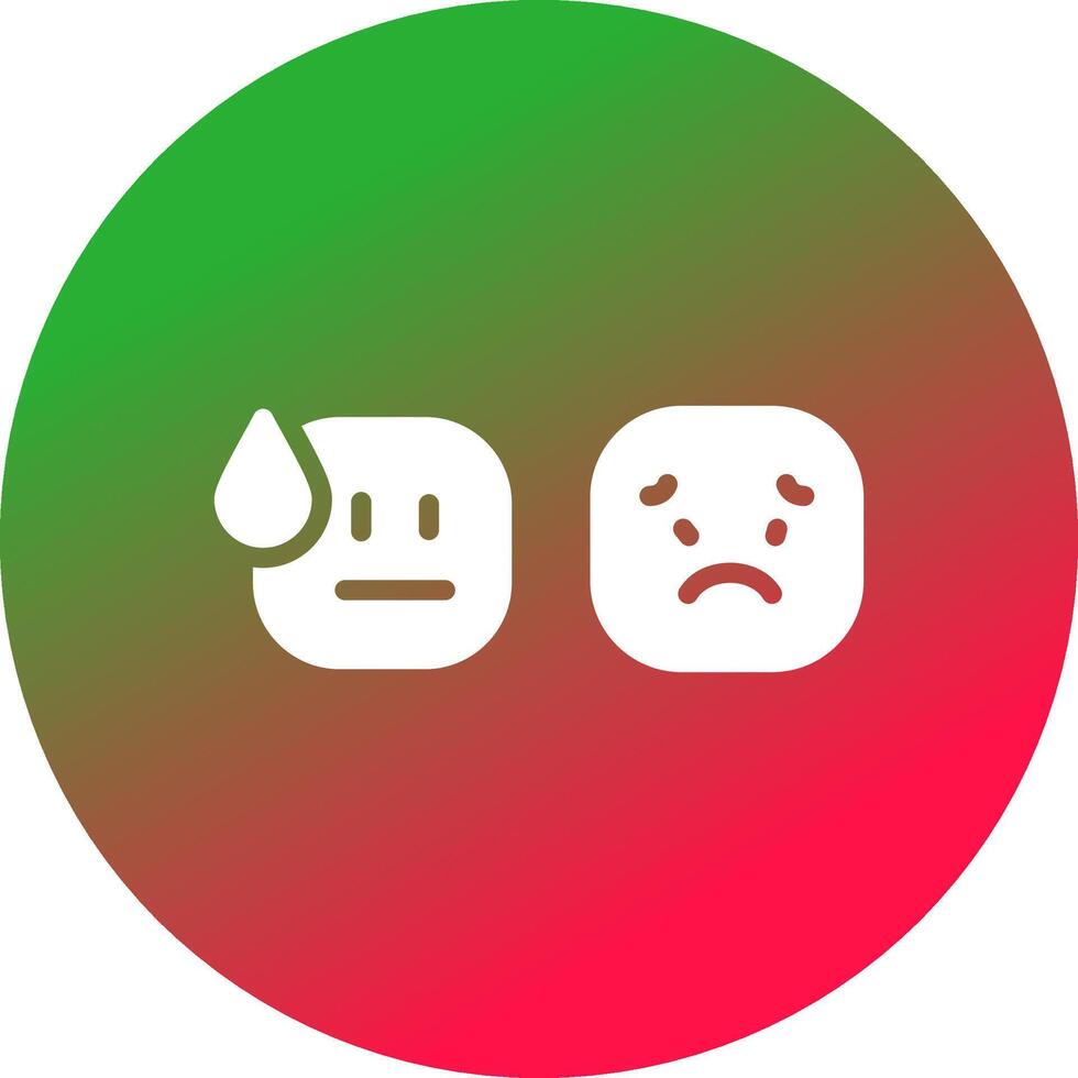 Glyph Gradient Circle Design vector
