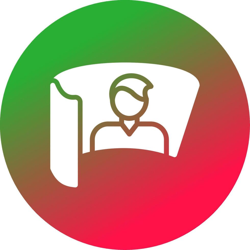 Glyph Gradient Circle Design vector