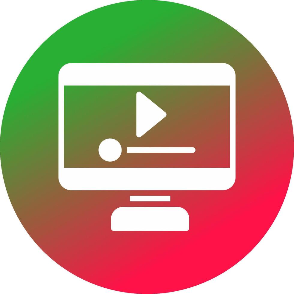 Video Player Creative Icon Design vector