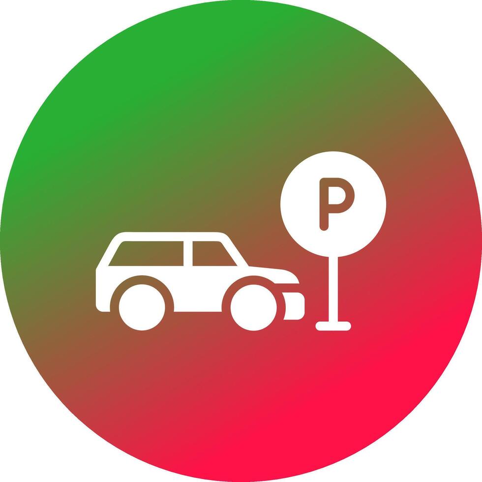 Taxi Parking Creative Icon Design vector