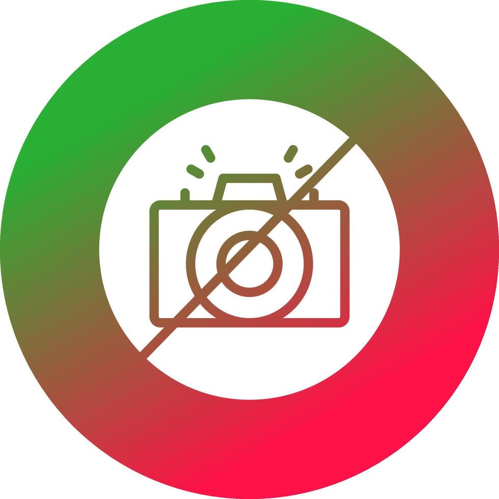 No Camera Creative Icon Design vector