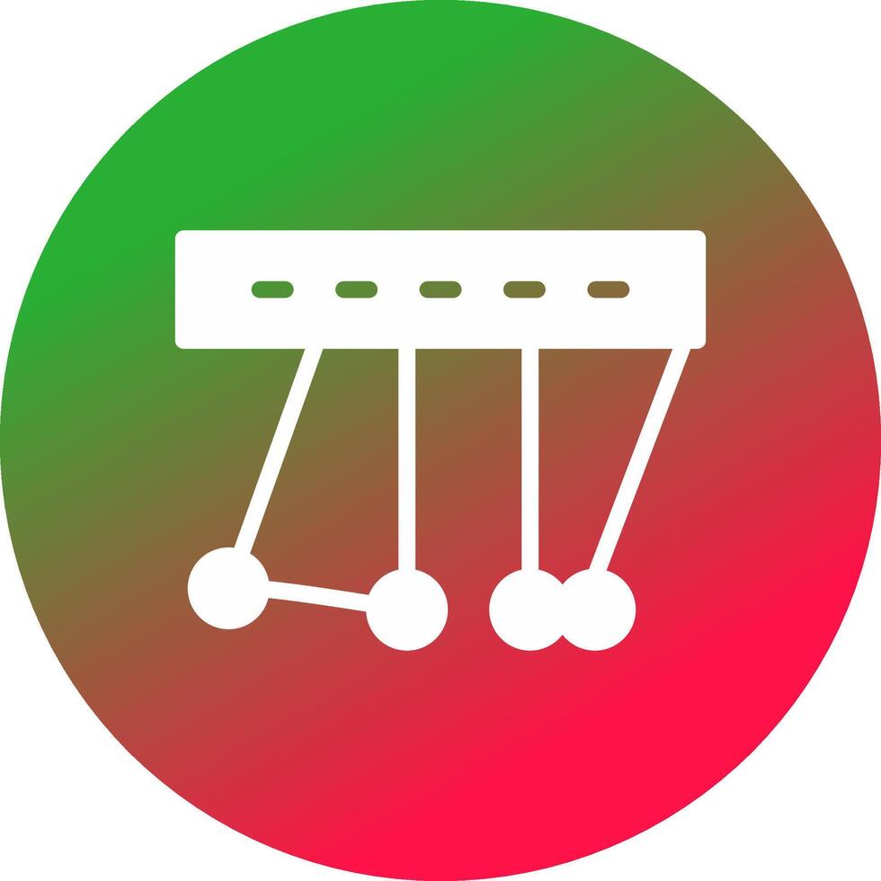 Newton Cradle Creative Icon Design vector