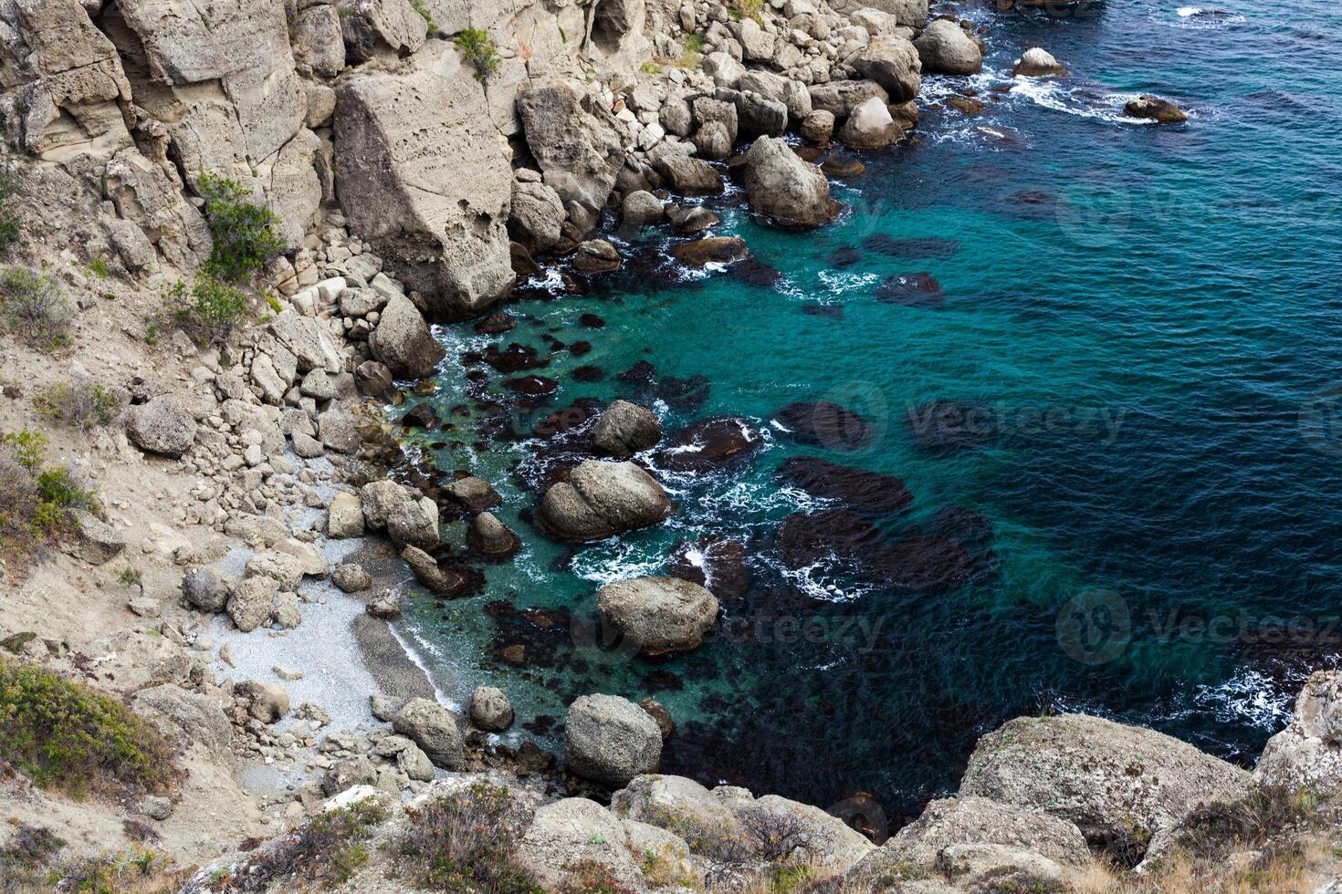 beautiful saltwater lagoon with clear water photo