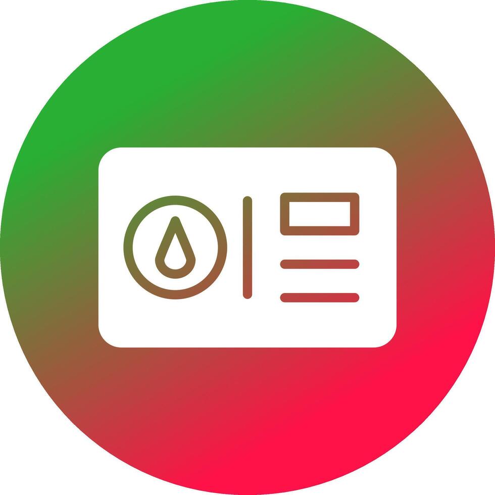 Blood Donor Card Creative Icon Design vector