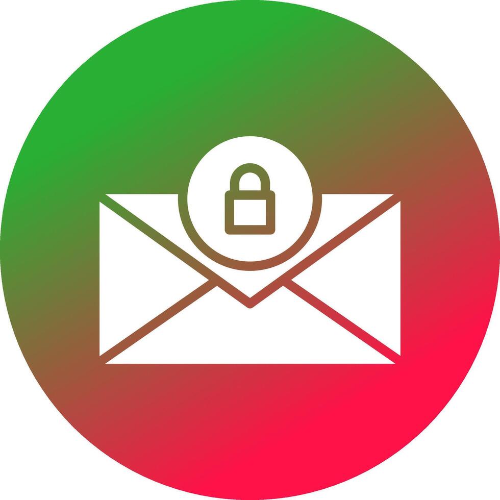 Glyph Gradient Circle Design vector