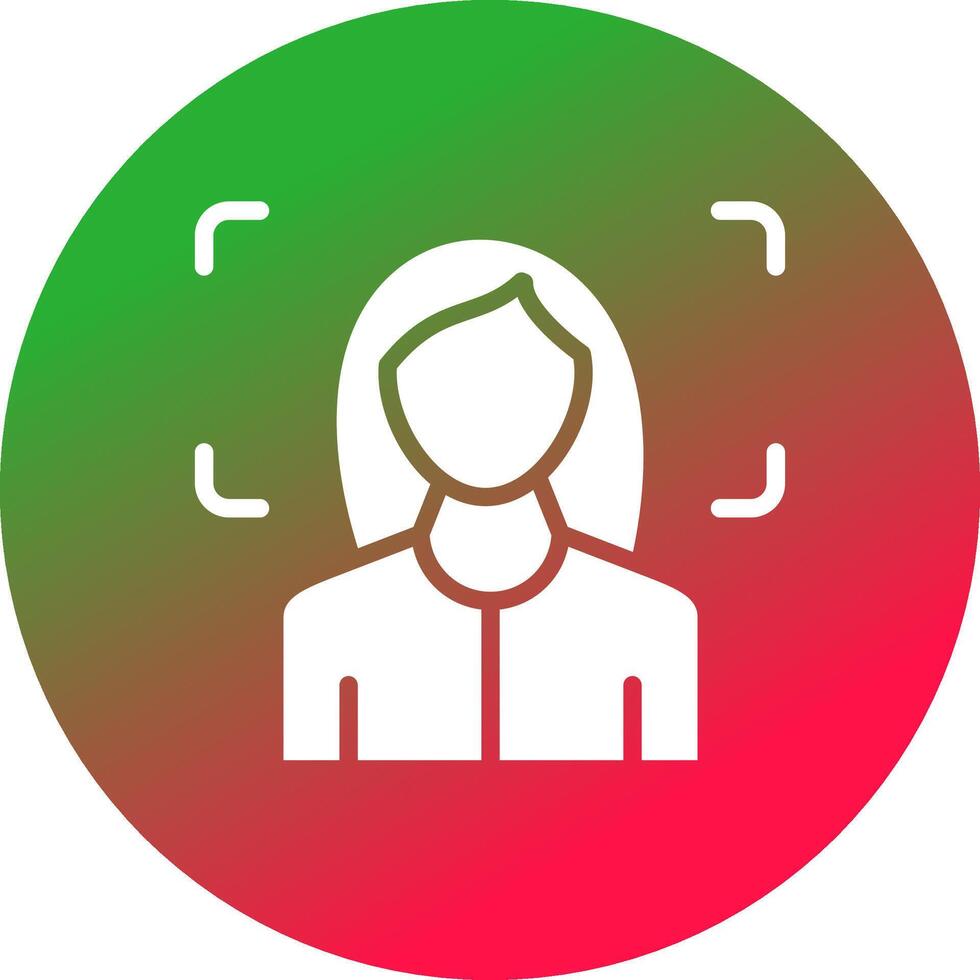 Facial Recognition Creative Icon Design vector