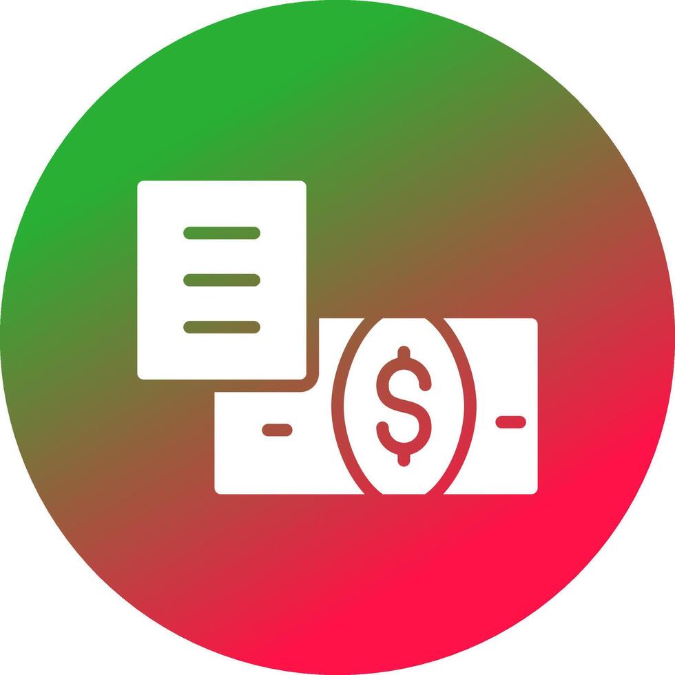 Bank Bill Creative Icon Design vector