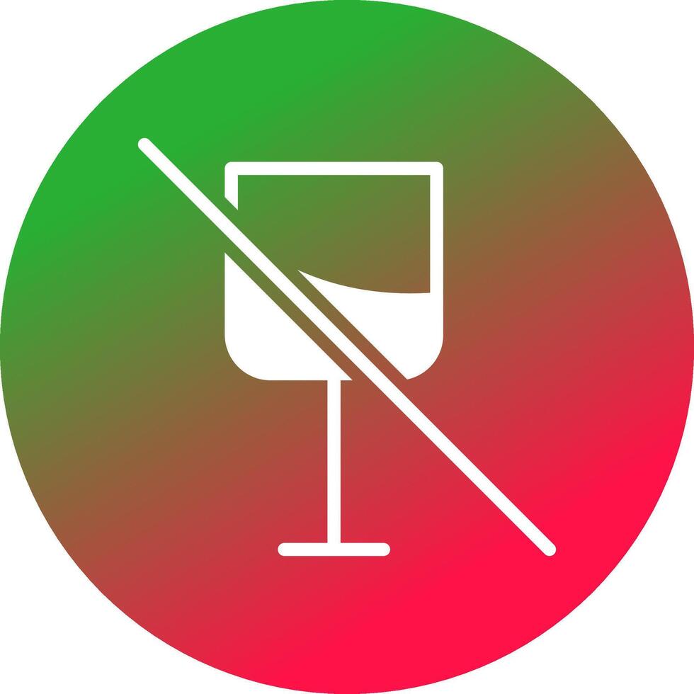 No Wine Creative Icon Design vector