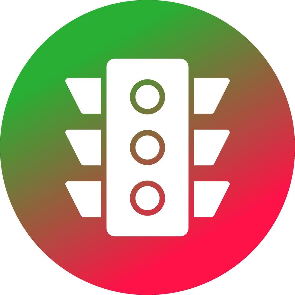 Traffic Light Creative Icon Design vector