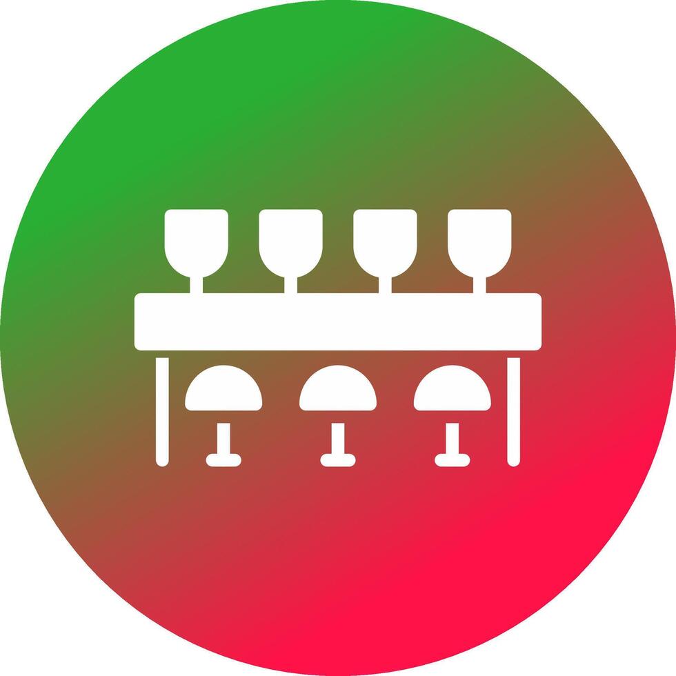 Bar Counter Creative Icon Design vector