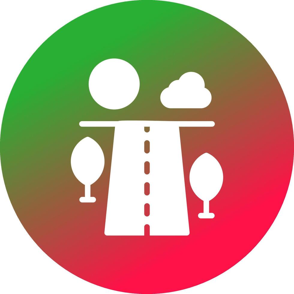 Road Landscape Creative Icon Design vector