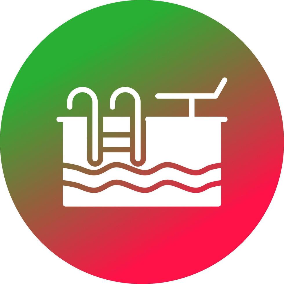 Swimming Pool Creative Icon Design vector