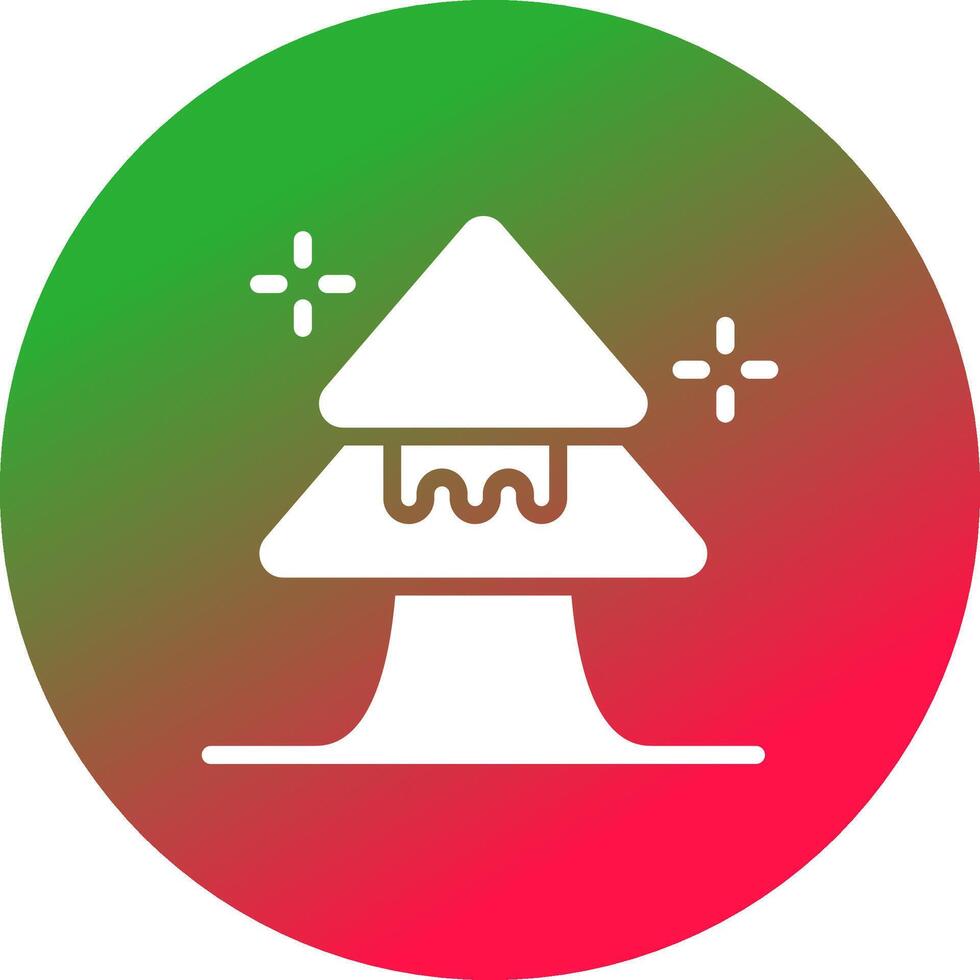 Snow Covered Tree Creative Icon Design vector