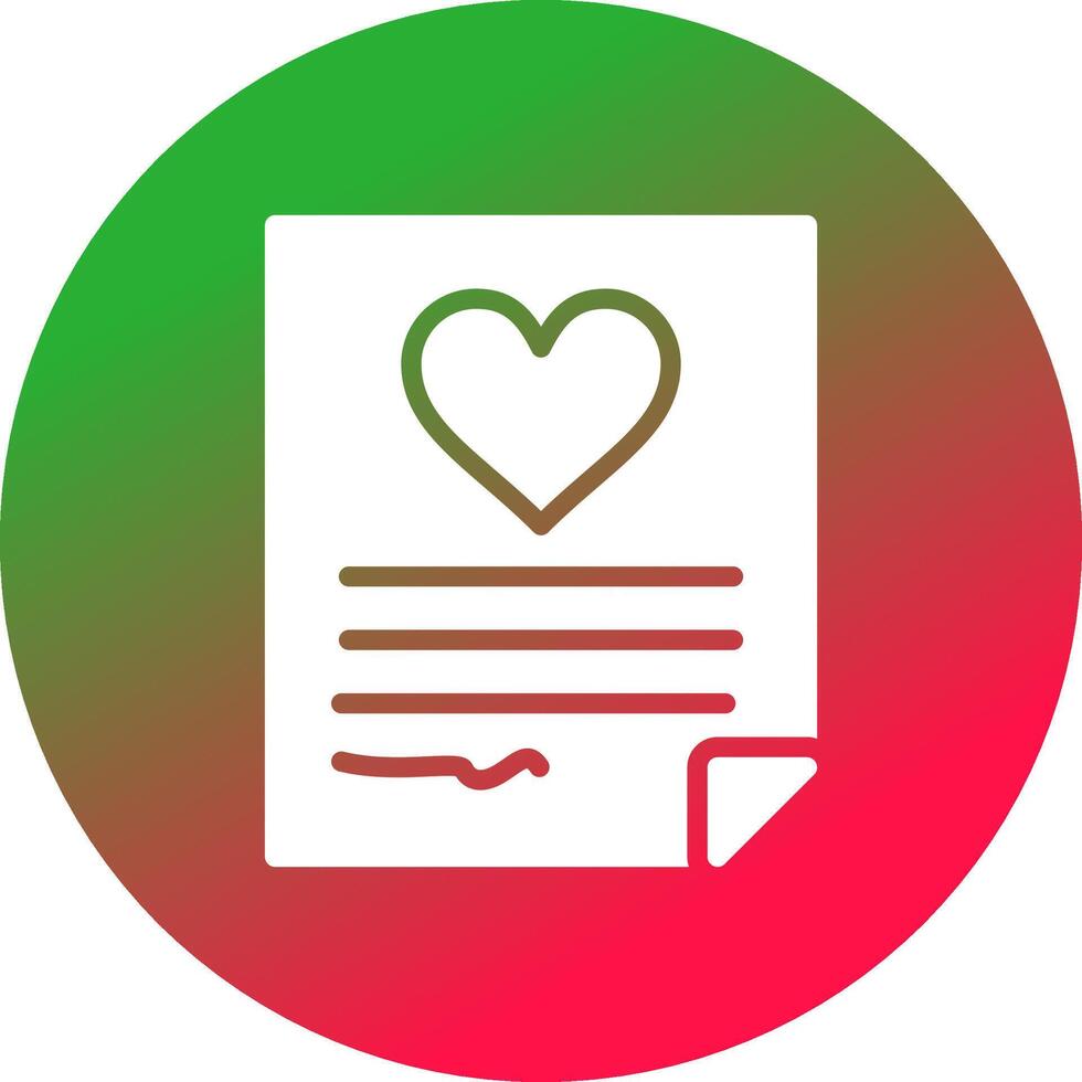 Wedding Contract Creative Icon Design vector