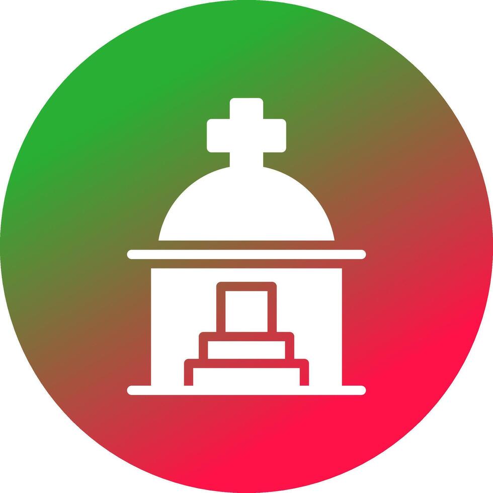 Mausoleum Creative Icon Design vector