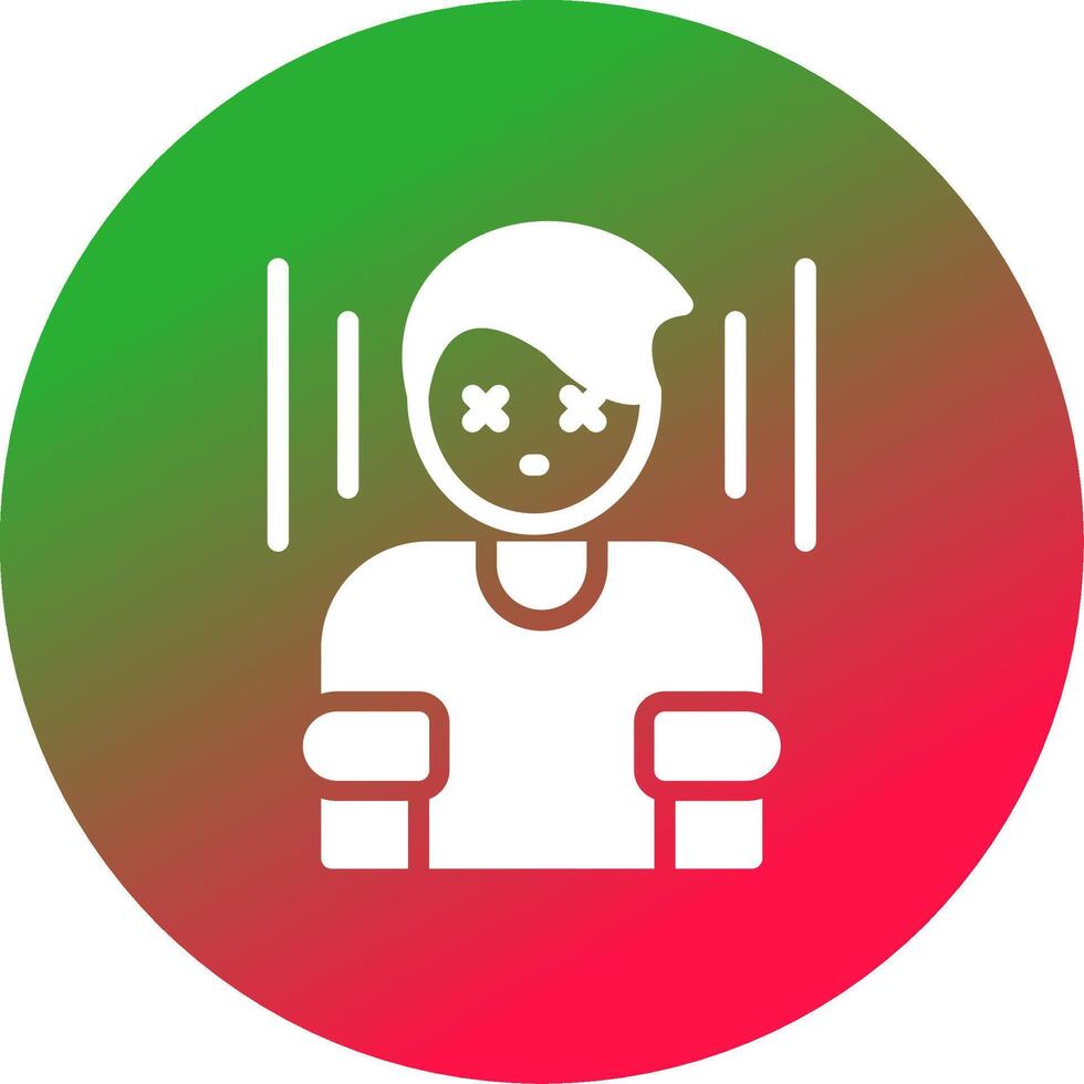 Glyph Gradient Circle Design vector