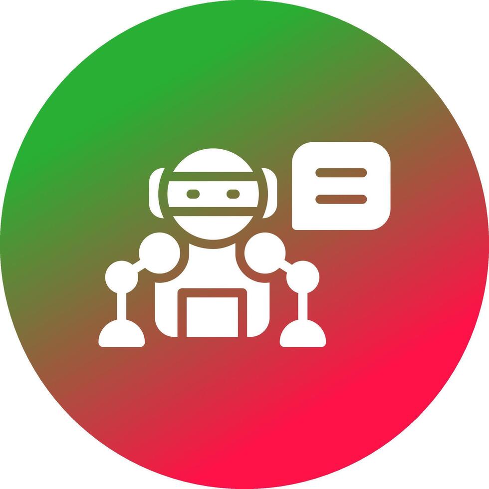 Smart Chat Bot Creative Icon Design vector