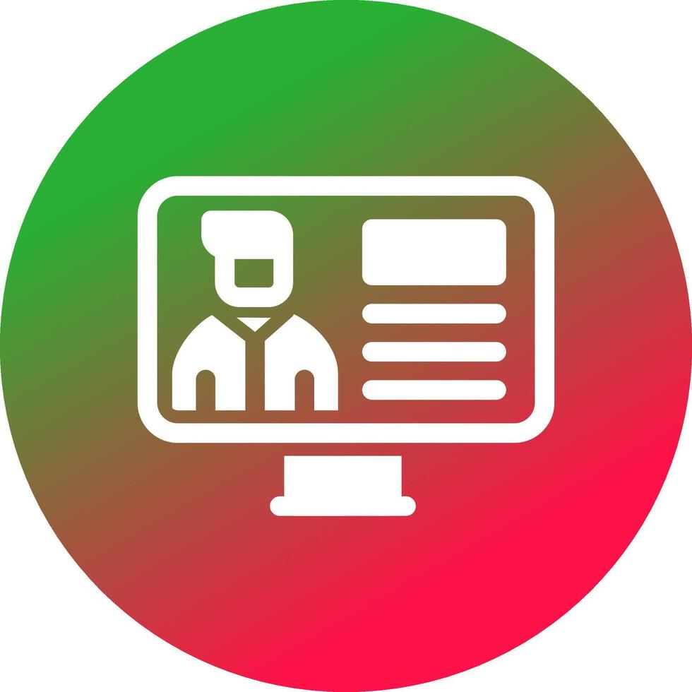 Online Lecture Creative Icon Design vector