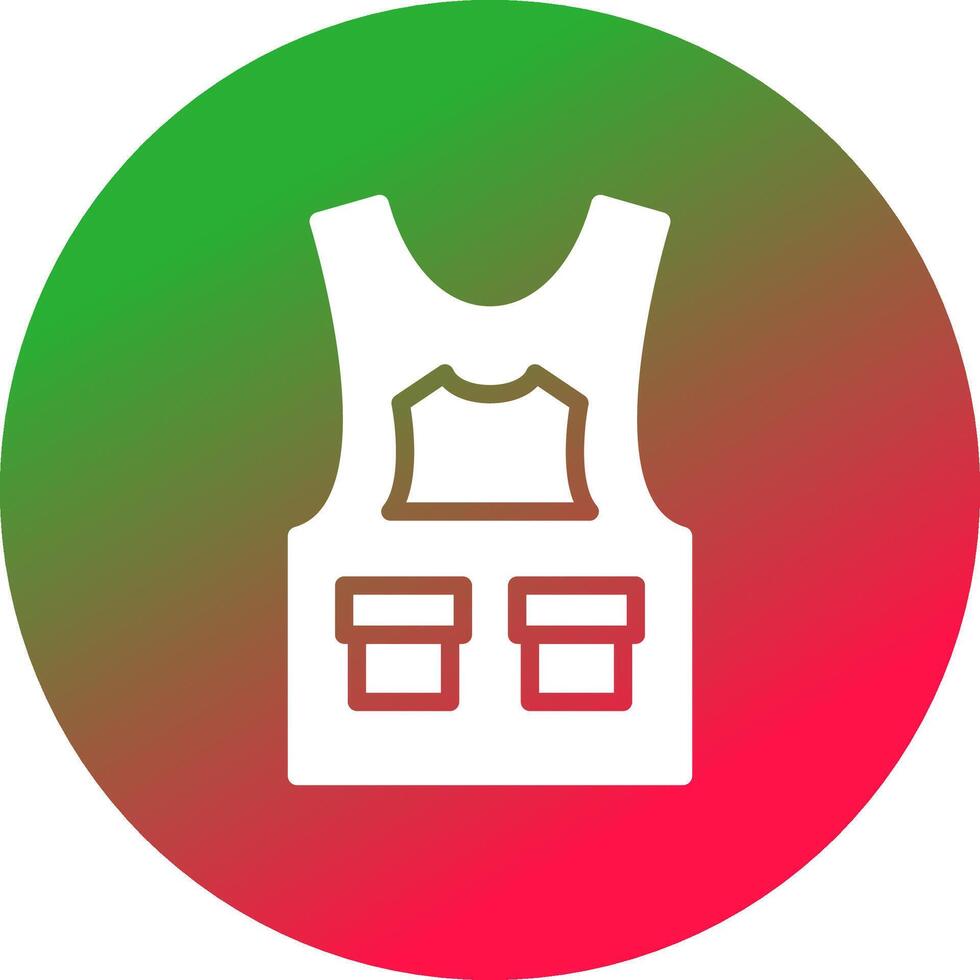 Bulletproof Vest Creative Icon Design vector