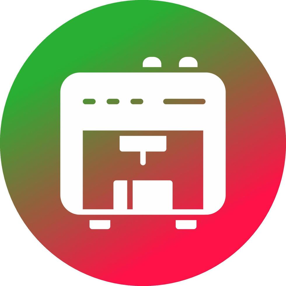 3D Printer Creative Icon Design vector