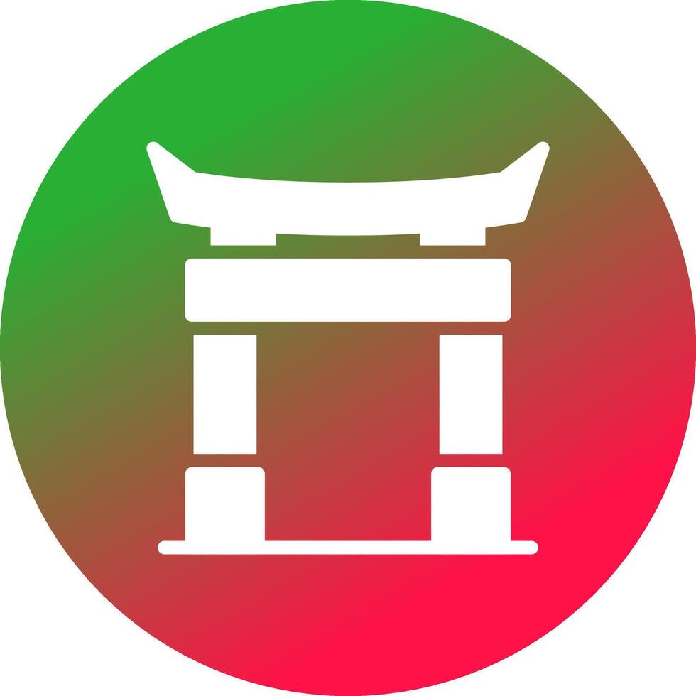 Torii Gate Creative Icon Design vector