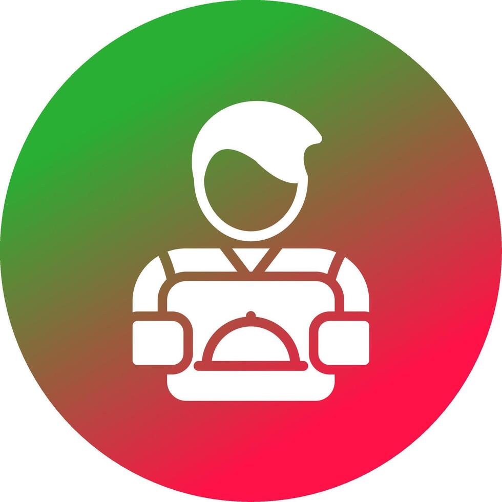 Glyph Gradient Circle Design vector