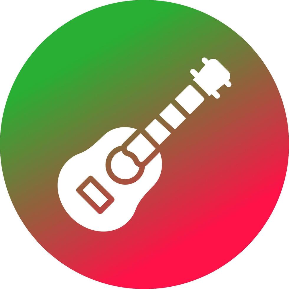 diseño de icono creativo de guitarra acústica vector