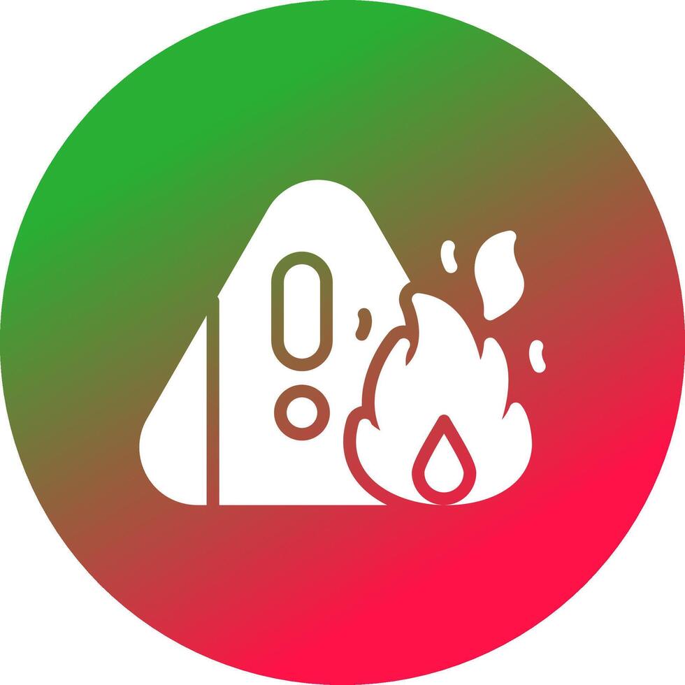 Fire Warning Creative Icon Design vector