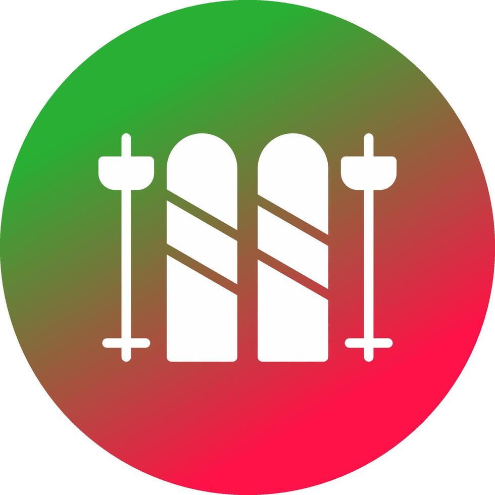 Skis Creative Icon Design vector