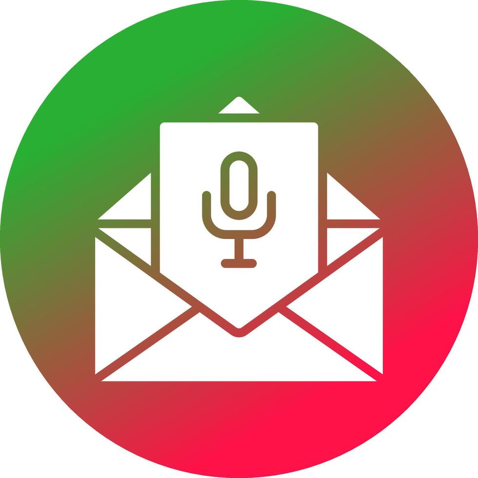 Voice Email Creative Icon Design vector