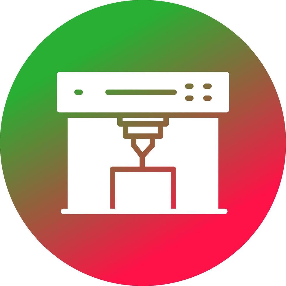 3d Printer Creative Icon Design vector