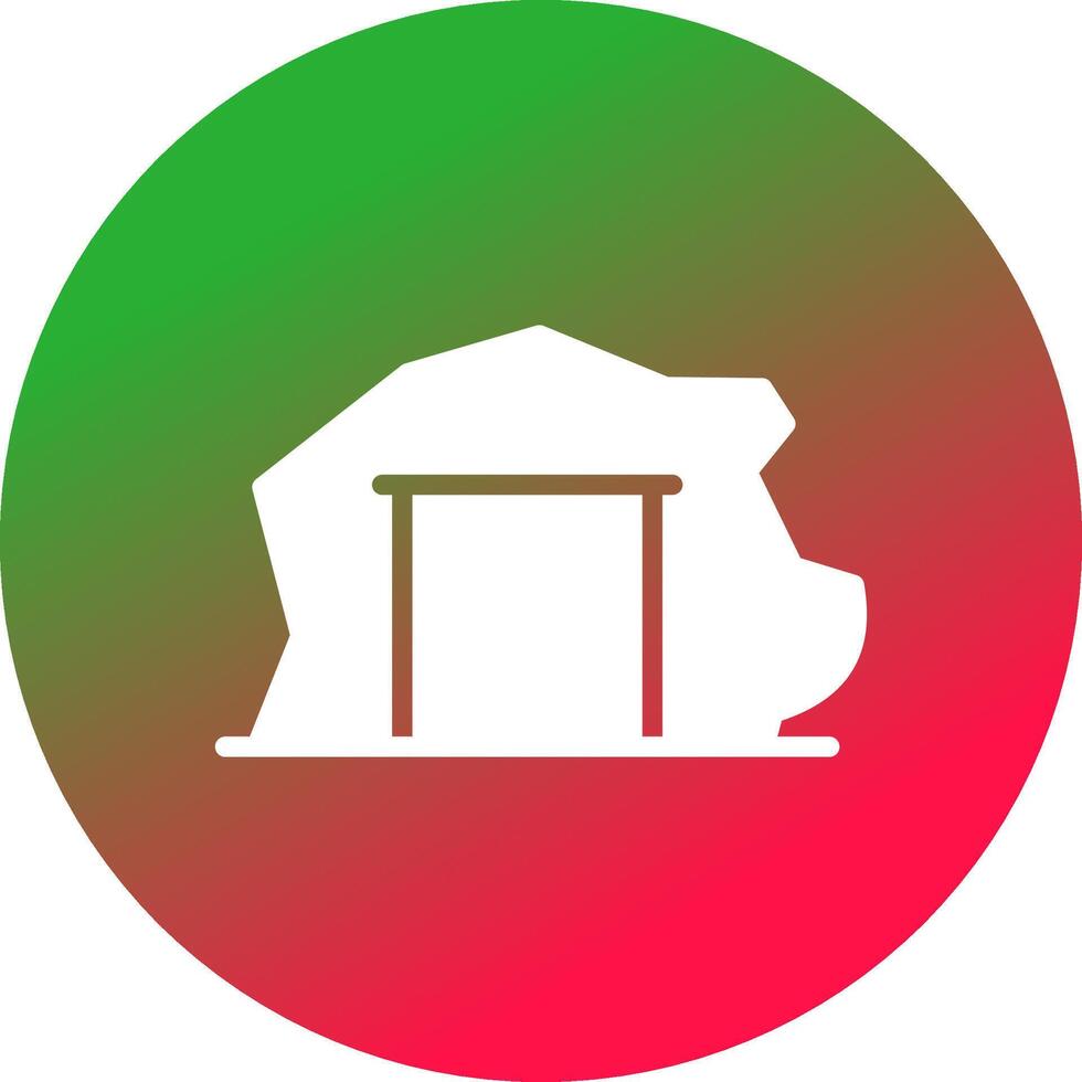 Mining Tunnel Creative Icon Design vector