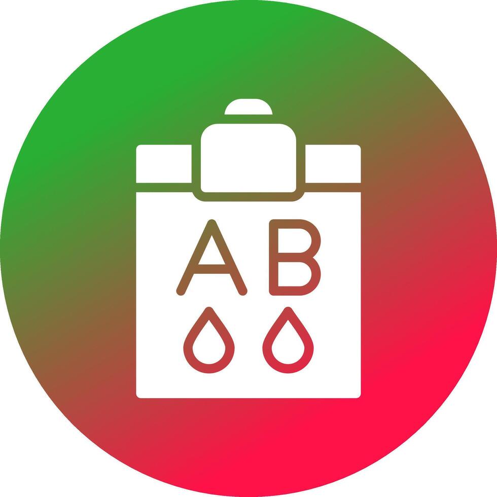 diseño de icono creativo de tipo de sangre ab vector