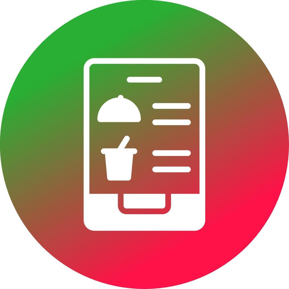 Glyph Gradient Circle Design vector