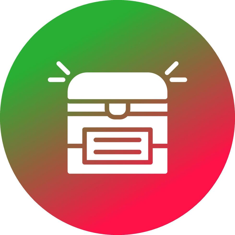 Treasure Chest Creative Icon Design vector