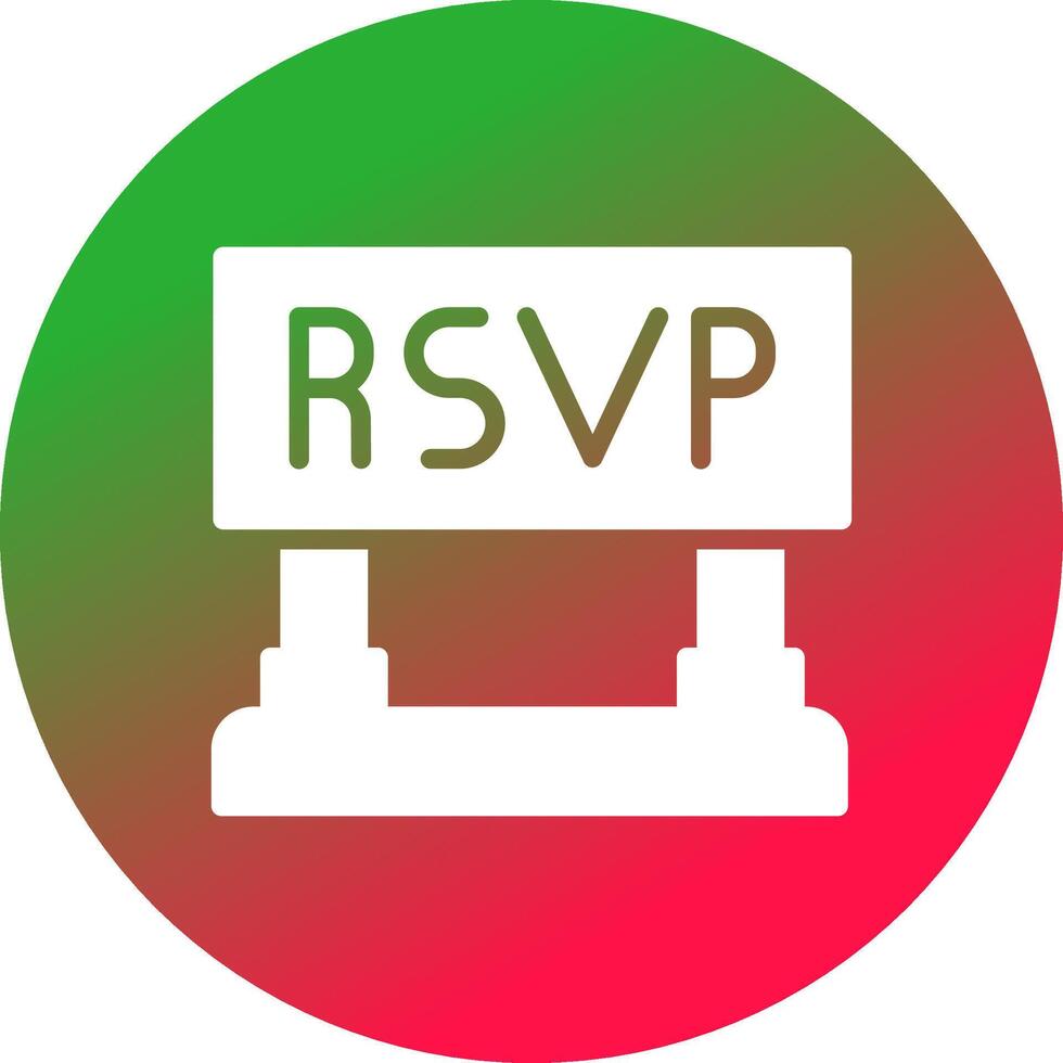 diseño de icono creativo rsvp vector