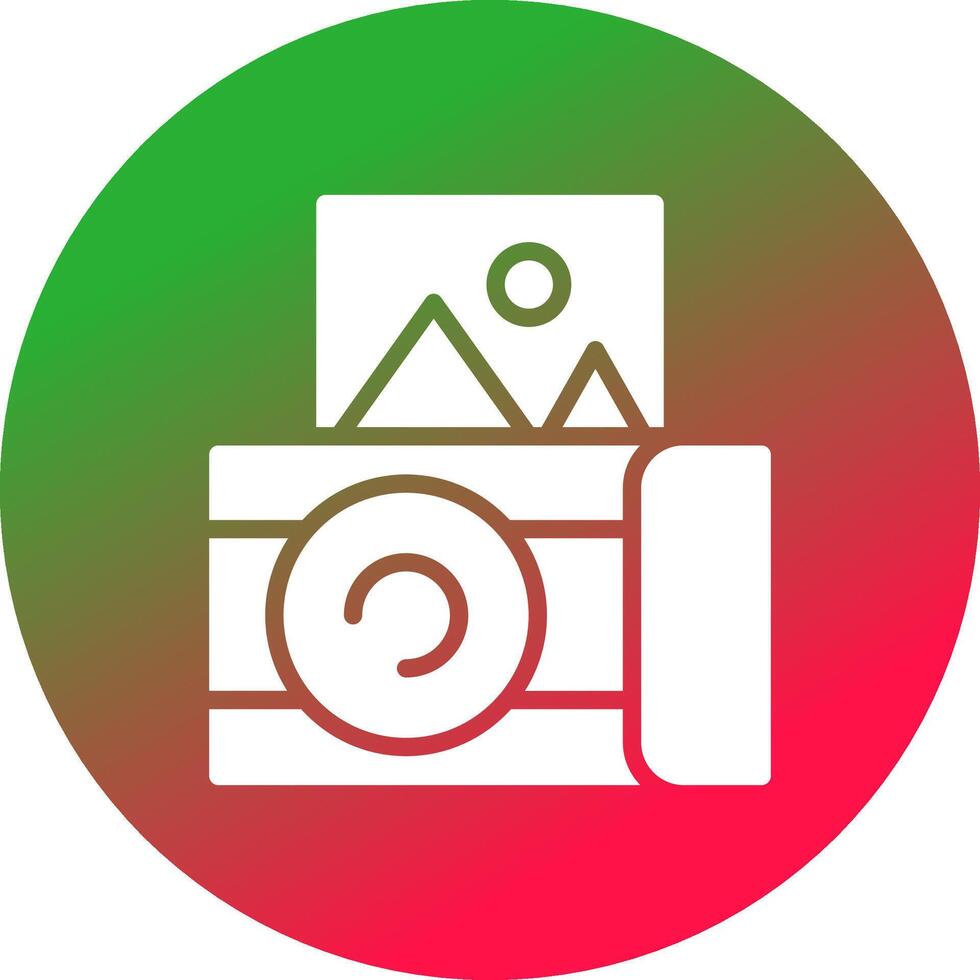 Instant Camera Creative Icon Design vector