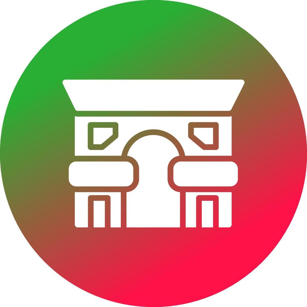 Arc De Triomphe Creative Icon Design vector