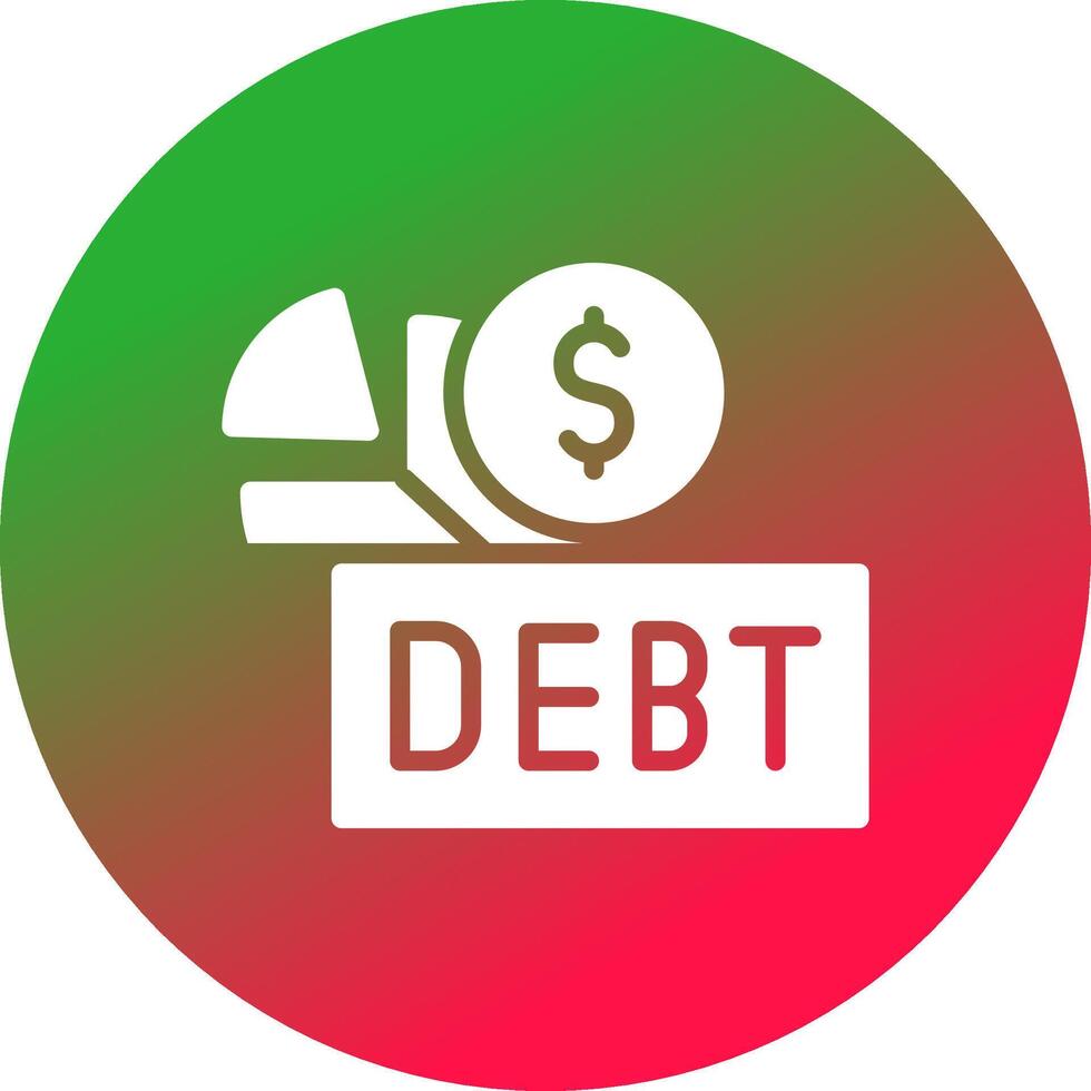 Debt Creative Icon Design vector