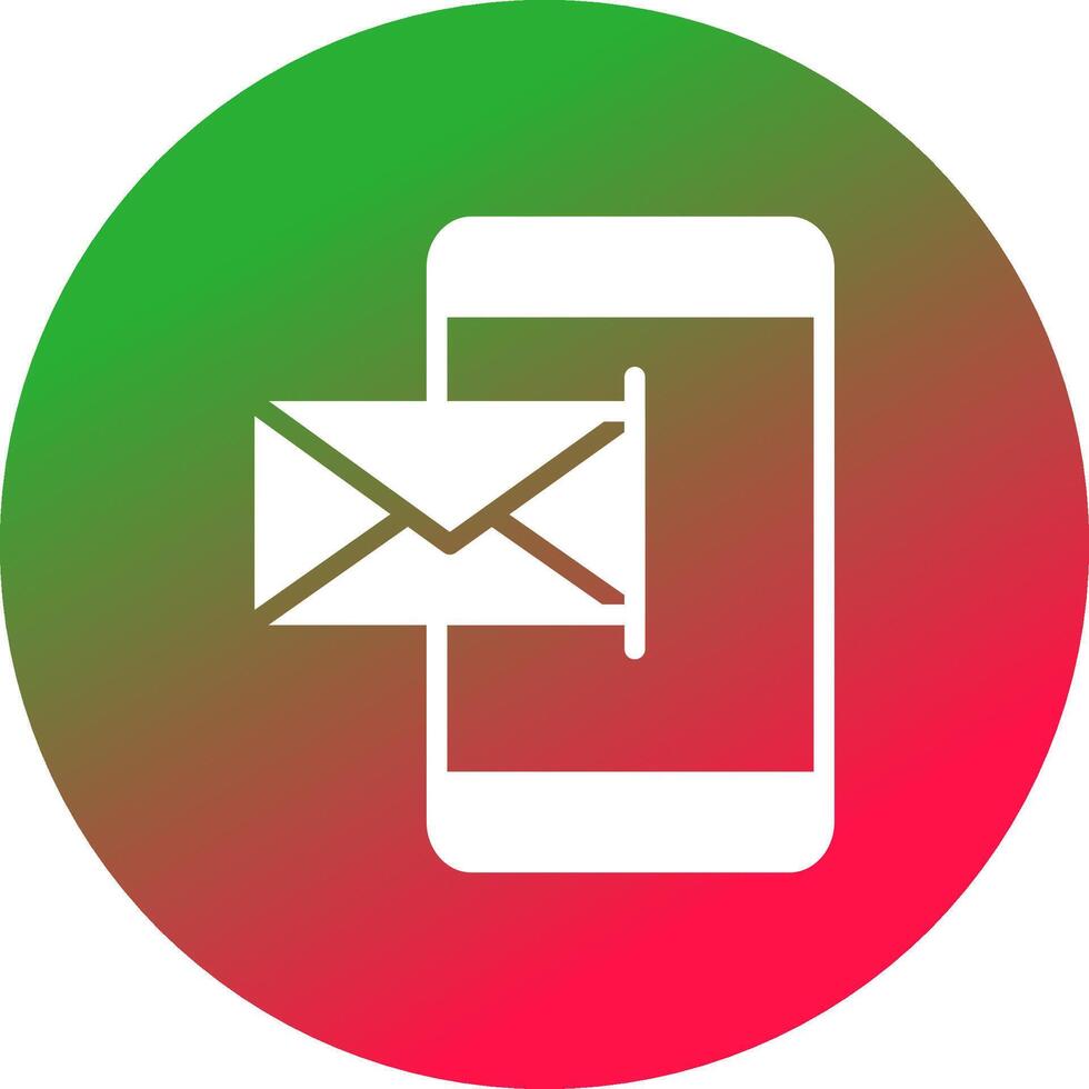 Mobile Email Creative Icon Design vector