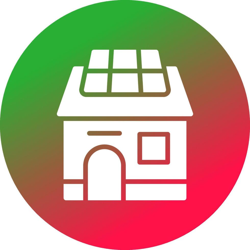 Solar House Creative Icon Design vector