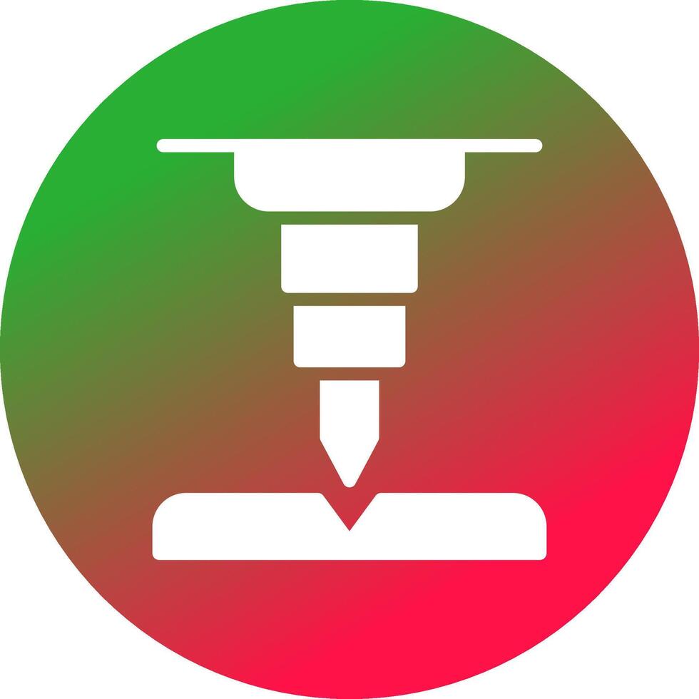Glyph Gradient Circle Design vector