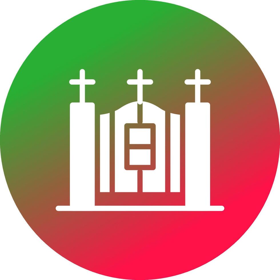 Cemetery Gate Creative Icon Design vector