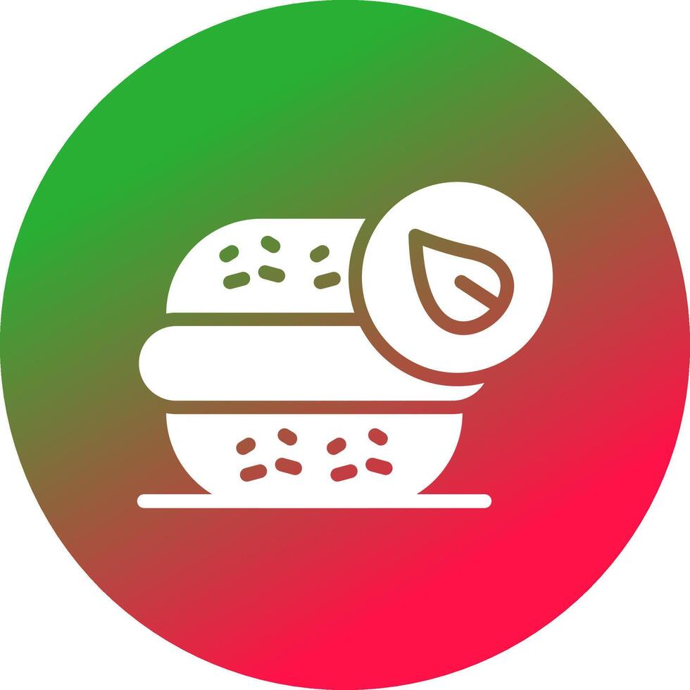 Vegan Burger Creative Icon Design vector