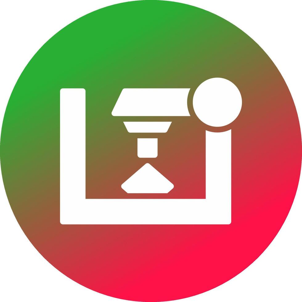 3D Printer Creative Icon Design vector
