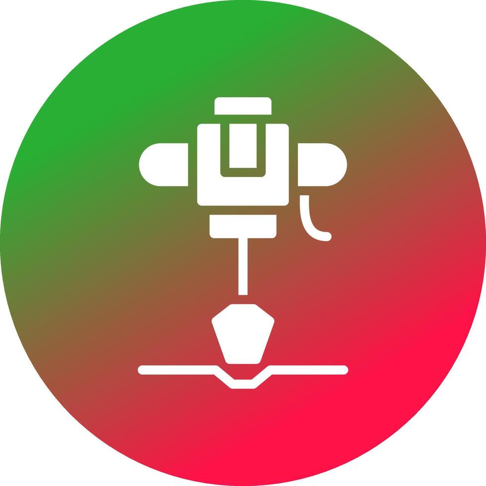 Road Drill Creative Icon Design vector