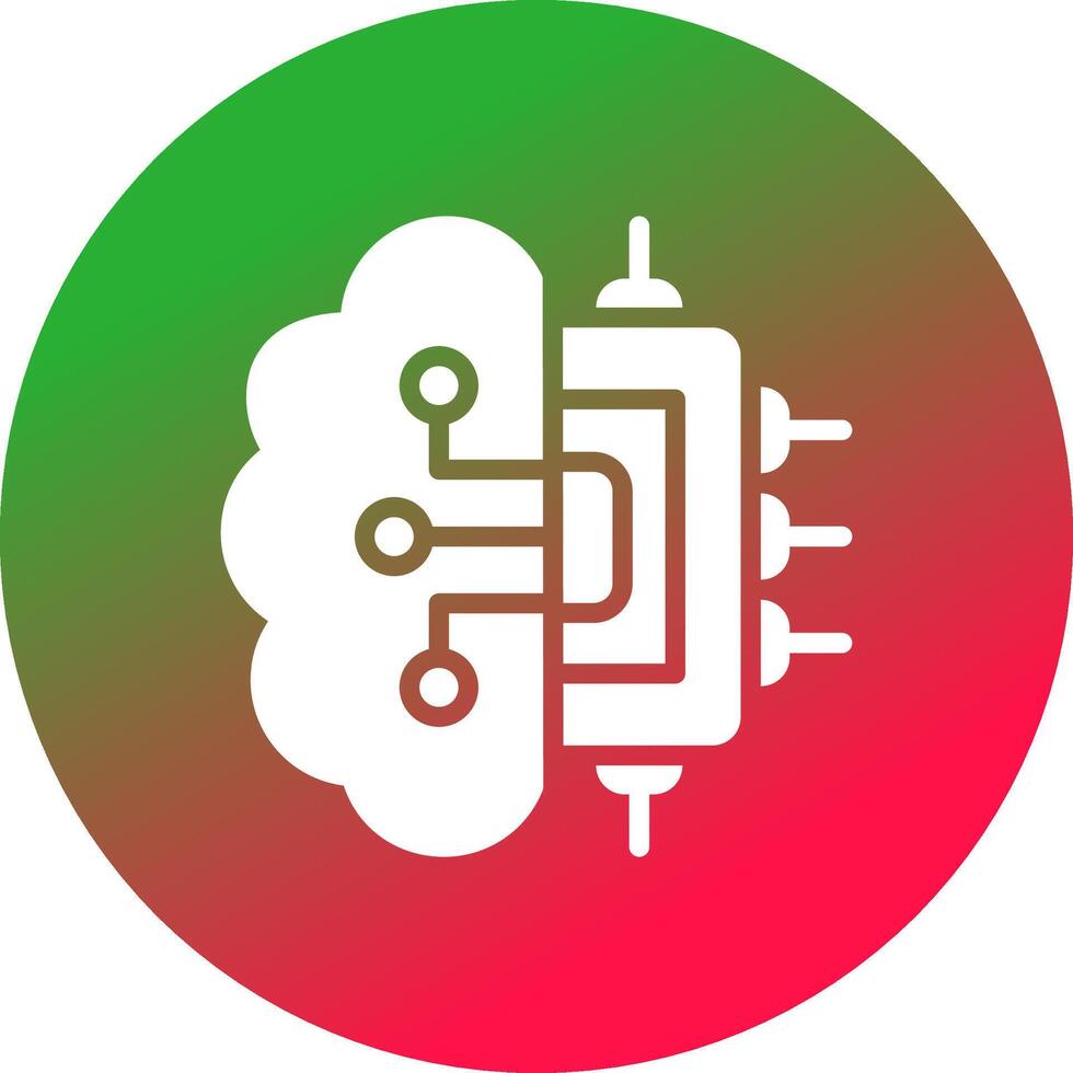 Brain Circuit Creative Icon Design vector